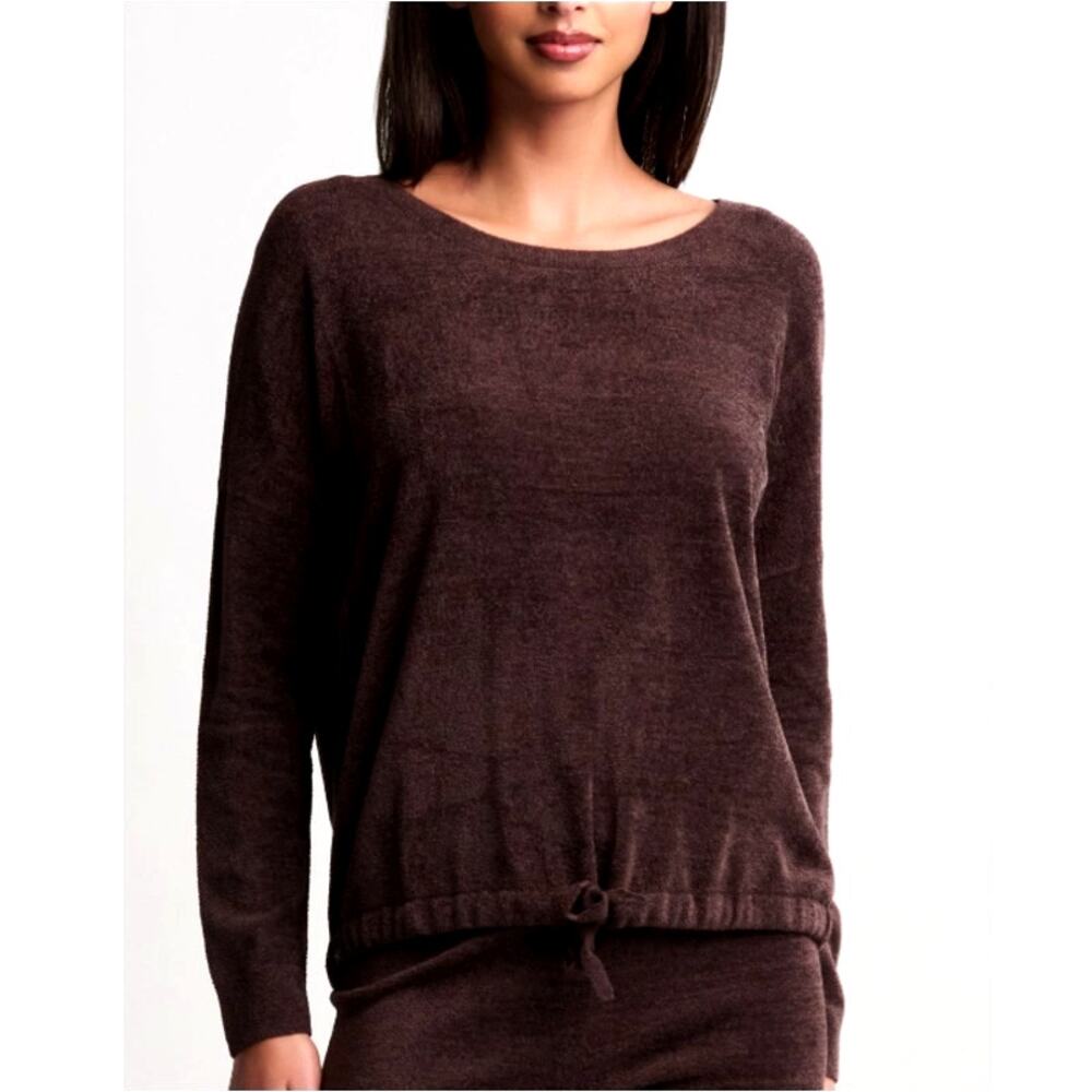 Barefoot Dreams Women's Umber CozyChic Ultra Lite Slouchy Pullover Size S